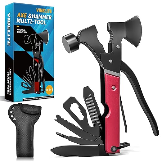 Gifts for Men, 15 in 1 Multitool Axe for Camping Hunting Hiking, Christmas Gifts for Dad, Husband, Him, Stocking Stuffers for Men Him Husband Boyfriend