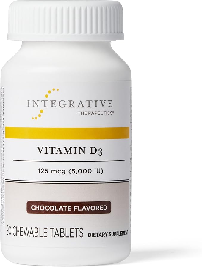 Integrative Therapeutics Bundle with Buffered Vitamin C 1,000 mg, 60 Capsules & Vitamin D3 125 mcg, 90 Chewables - Buffered Vitamin C for Antioxidant Support* - Vitamin D3 to Support Bone Health*