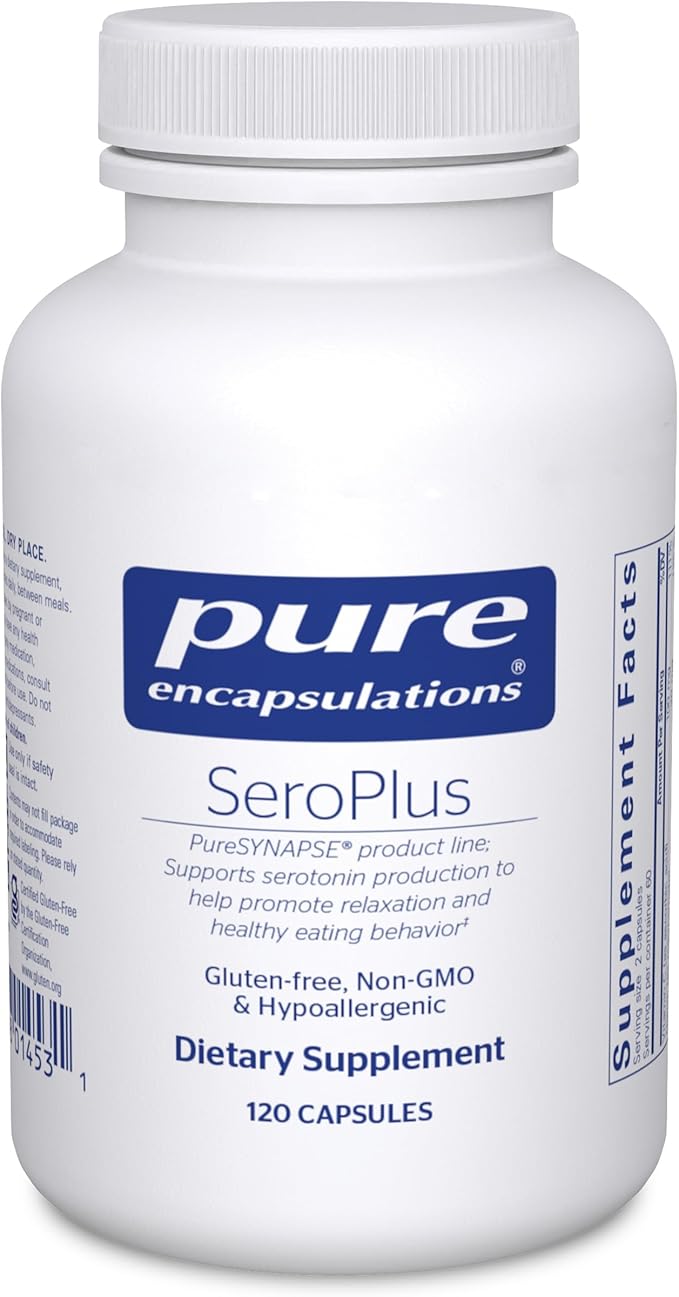 Pure Encapsulations SeroPlus | Hypoallergenic Serotonin Support to Support Moderate Occasional Stress | 120 Capsules