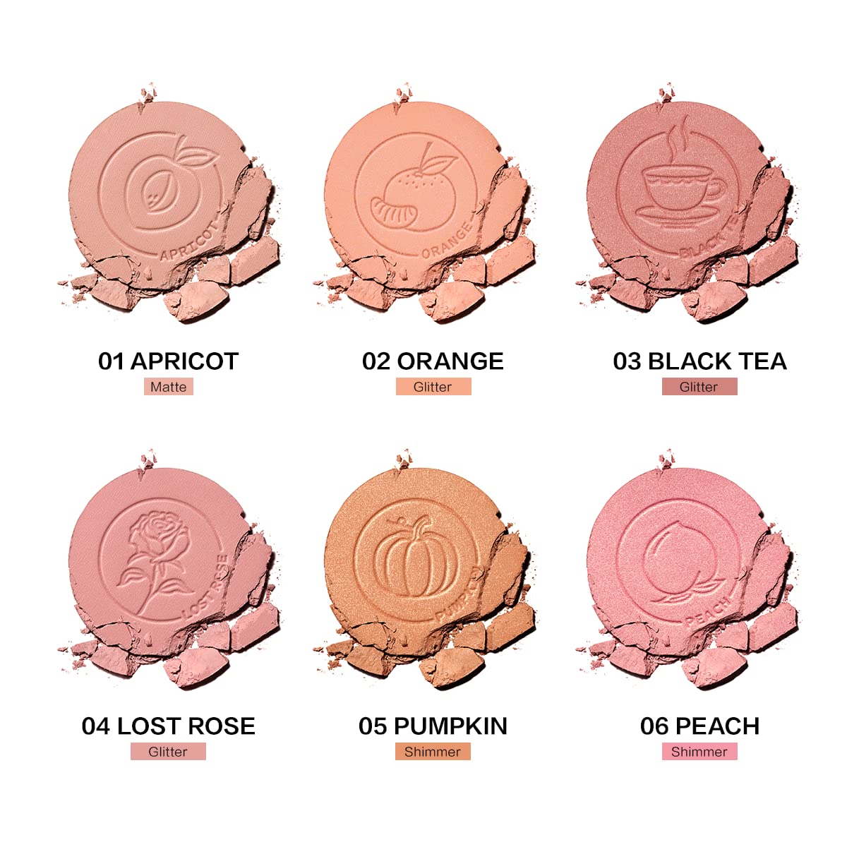 Face Blush, Powder Blush Makeup, Longlasting Highly Pigmented Face makeup, Smooth, Vegan & Cruelty Free, 1 Count, 05 PUMPKIN