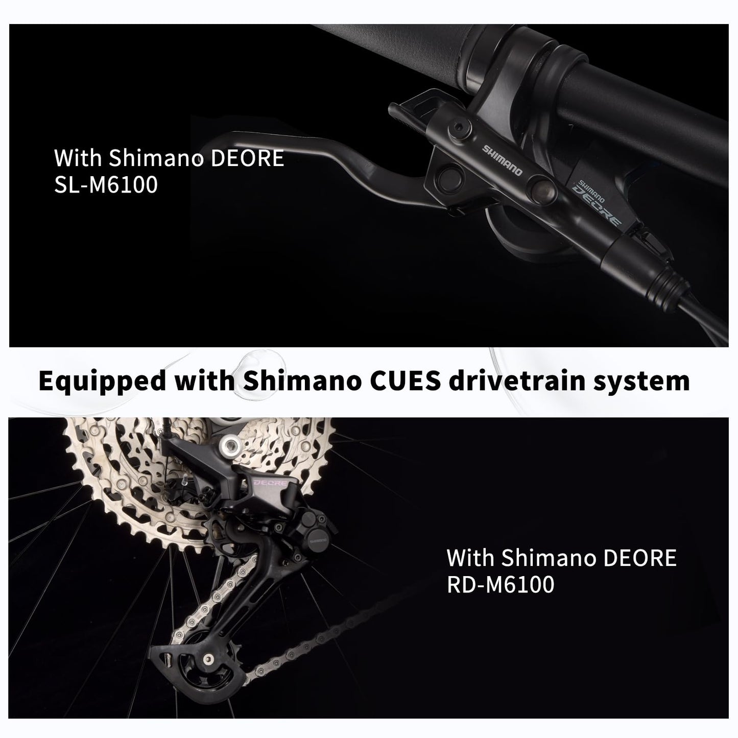 SAVADECK Carbon Fiber Mountain Bike with Shimano Deore M6100 12-Speed, MTB Bicycle with Hydraulic Disc Brakes(Purple, 27.5 * 15)