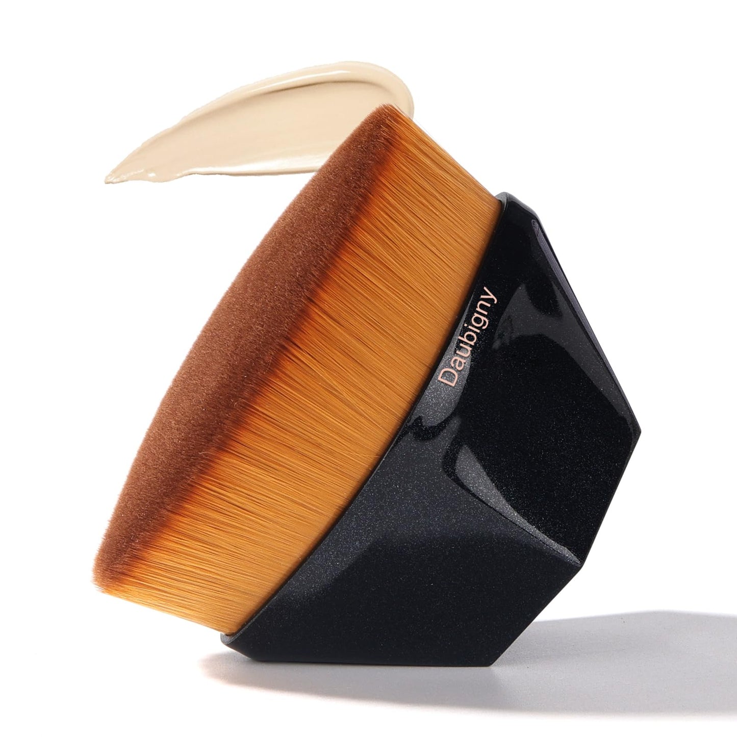 Foundation Makeup Brush For Self Tanner Flat Top Kabuki Hexagon Face Blush Liquid Powder Foundation Brush for Blending Liquid, C