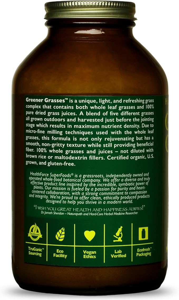 HealthForce SuperFoods Greener Grasses - 10 Oz Powder