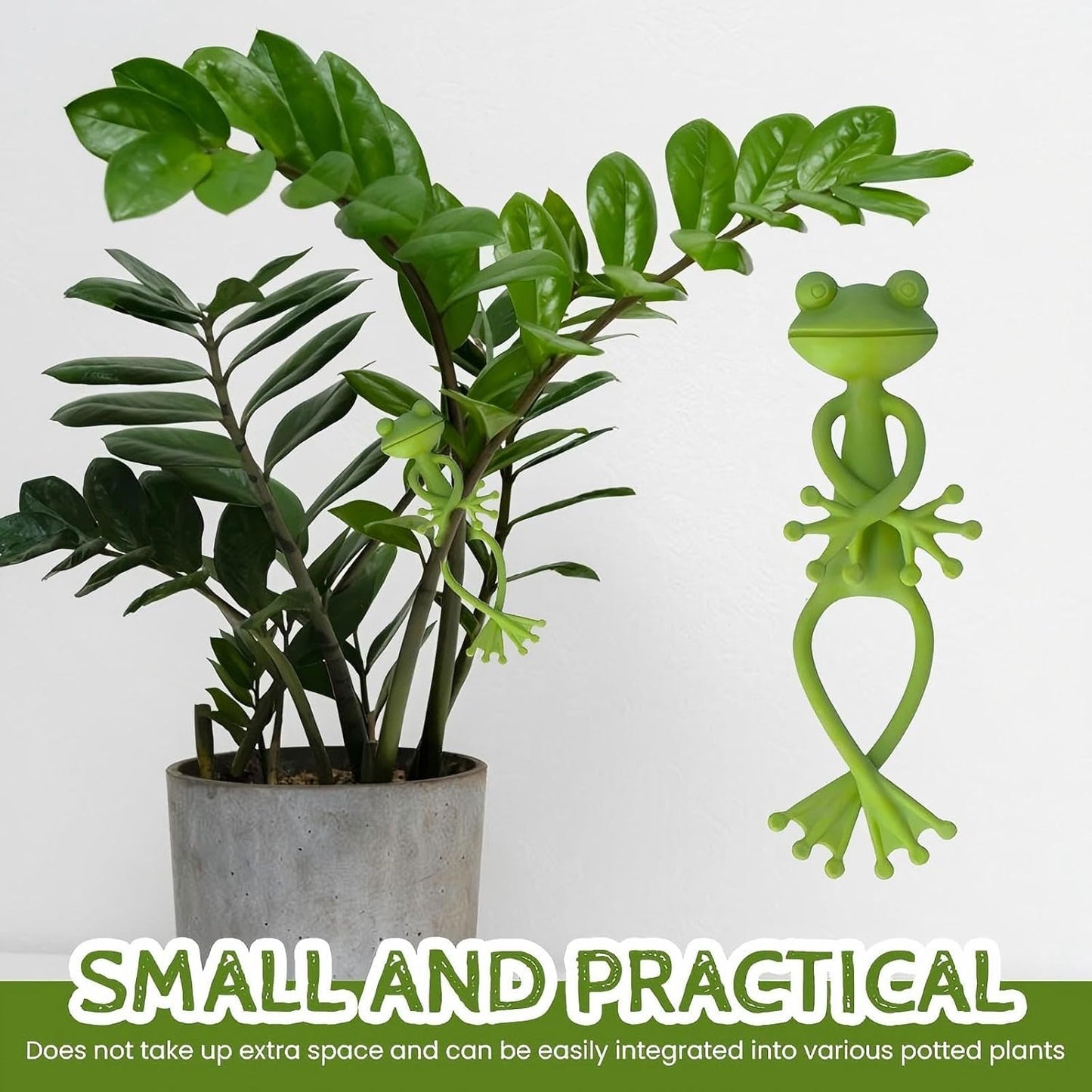 Frog Plant Stand for Potted Plants & Vines - Sturdy Gardening Clips with Cute Frog Design, Indoor/Outdoor Plant Stand Accessories - Multipurpose Garden Decor Clips for Flower Pots (2pc)