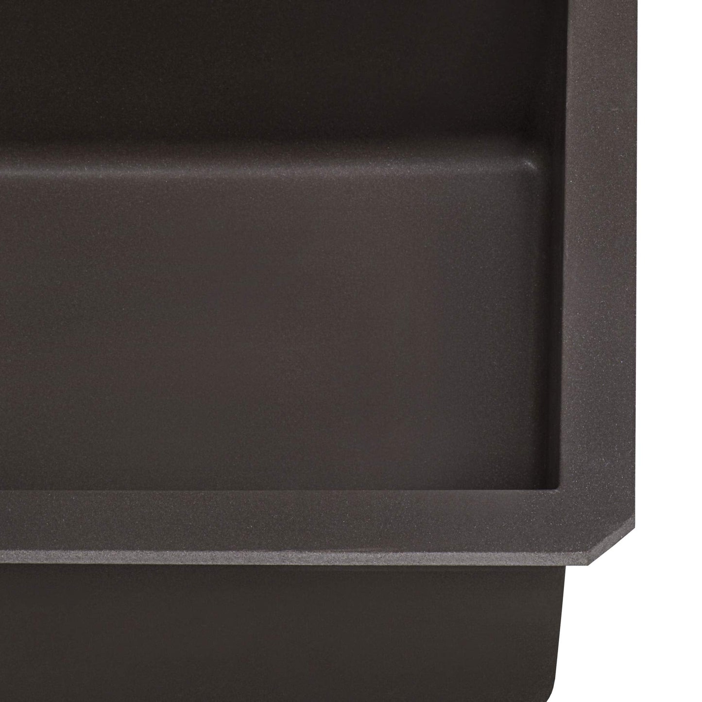 Ruvati 32 x 19 inch epiGranite Undermount Granite Composite Quartz Single Bowl Kitchen Sink - Espresso Brown - RVG2033ES