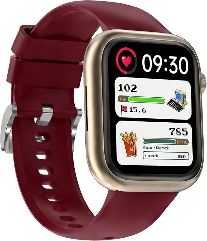 QVEQ Smart Watch for Women, 1.83" Fitness Watch Red