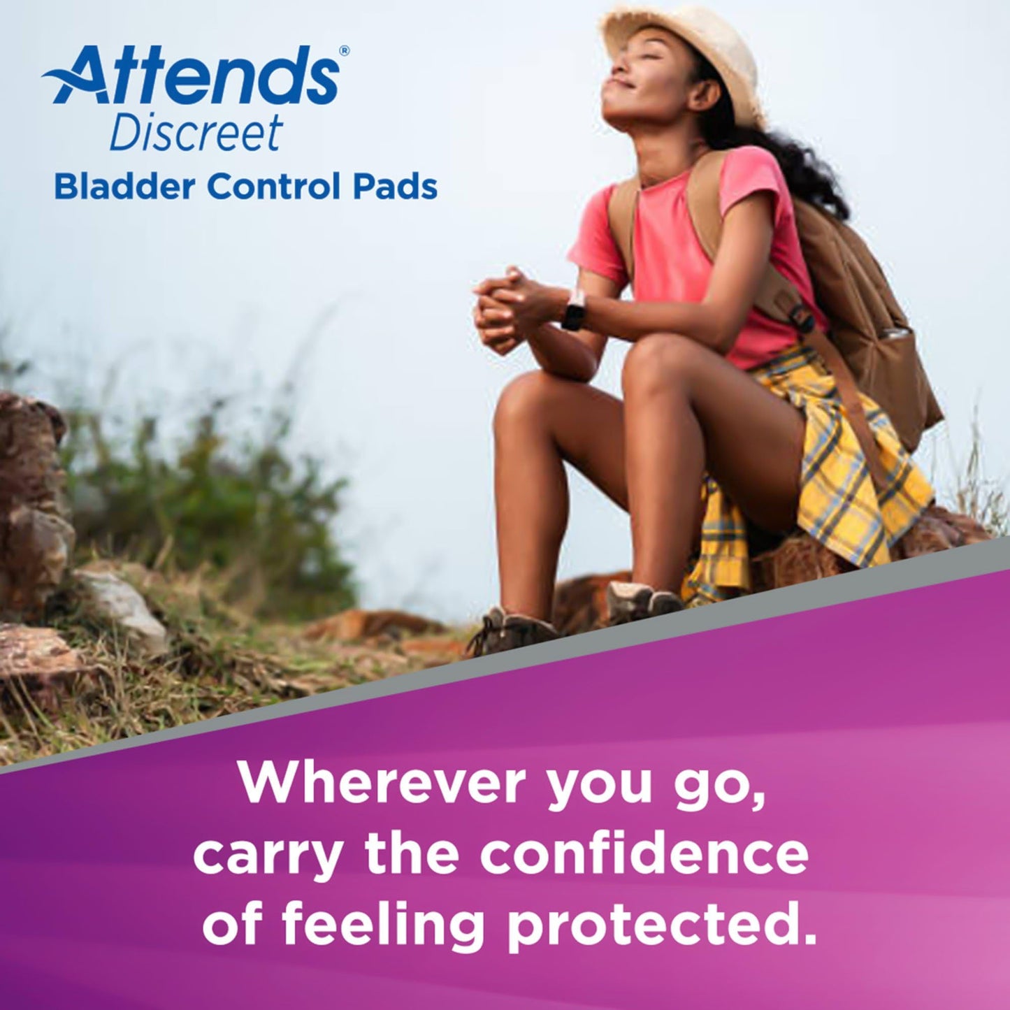 Attends Discreet Bladder Control Pads Ultimate, Heavy Absorbency Liner Pads, ADPULT - Pack of 20