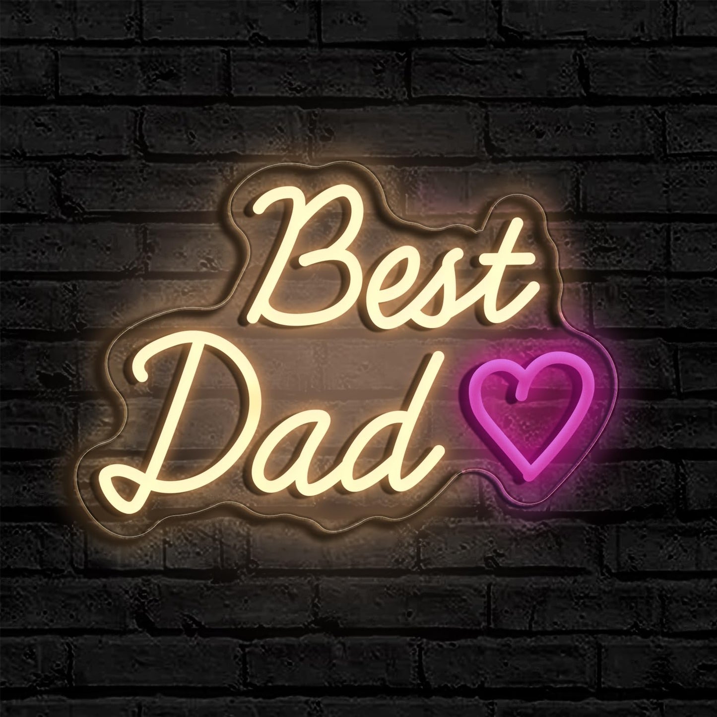 Ao Yee ZGL Best Mom, Dad, Son, Daughter, Sister, Husband Neon Light Sign LED Light Sign Suitable for Living Room, Bedroom, Kids