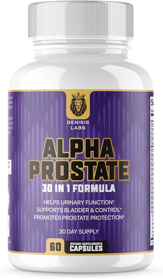 All-in-One Prostate Health Supplement for Men | Saw Palmetto, Pumpkin Seeds, Stinging Nettle, Pygeum + 26 Prostate Support Ingredients | Bladder Control & Prostate Relief | 3rd Party Tested | 60 Caps