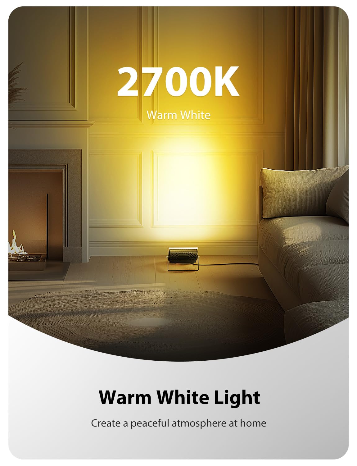 Onforu Rgbw Led Flood Lights, 50W Dimmable, 500W Equivalent, Waterproof, Large, Model D50Rgbw, Remote Control, Warm White