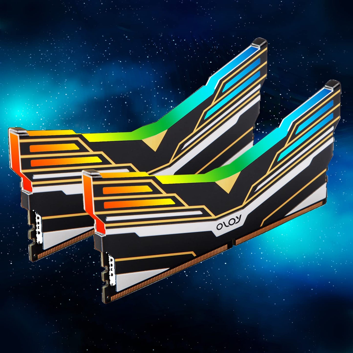 Oloy Ddr4 Ram 32Gb (2X16Gb) Warhawk Aura Sync Rgb 3600 Mhz Cl18 1.35V 288-Pin Desktop Gaming Udimm (Md4U163618Deda)