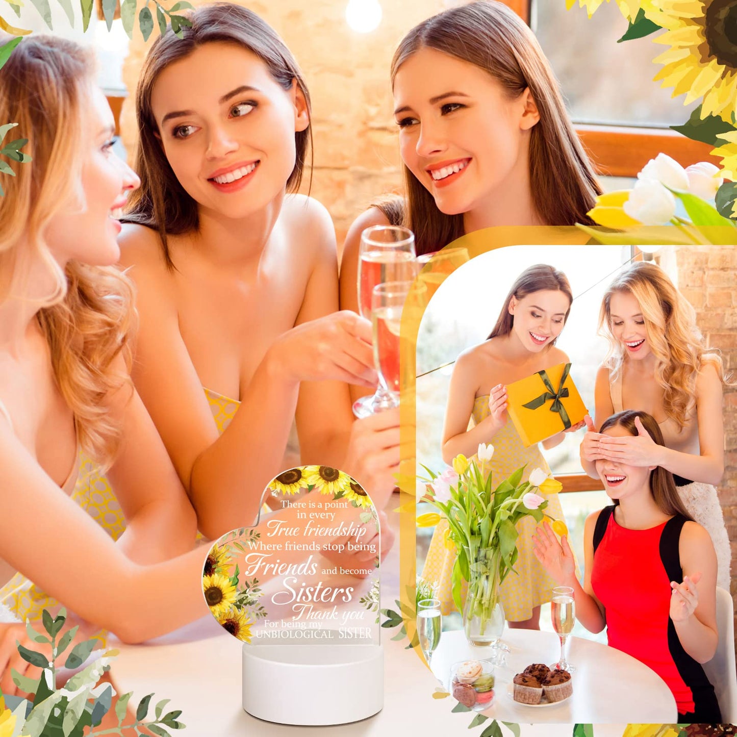 Jetec Night Light LED Lamp for Friends, Inspirational Acrylic Table Decor, Model JT-Jetec-GBTS5