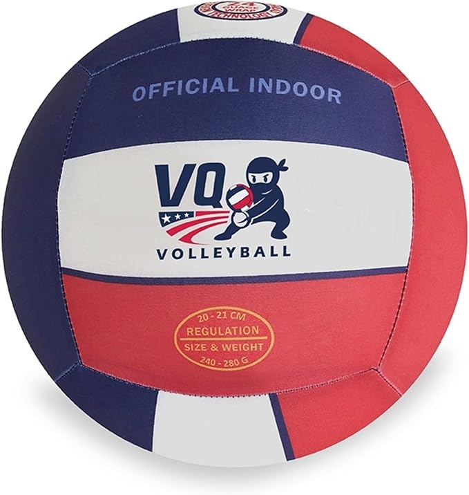 VQ Sports - Premium Soft Volleyball - Foam, Silent, No-Deflate, Official Size & Weight, Durable Indoor Volleyball for Trai...
