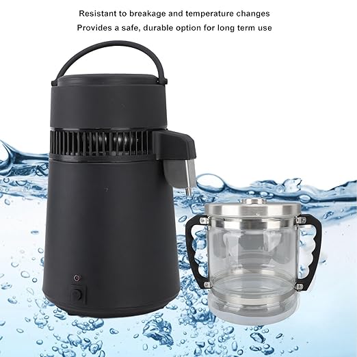 Water Glass Carafe for Distiller, 6L Replacement Glass Collection Bottle Distilled Water Bottle Compatible with Counter Top Water Distiller Filter