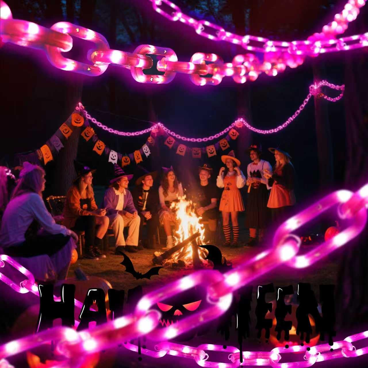 NWLIGHT Halloween Decoration Solar Light String, 200 LED, 13FT, IP44 Waterproof, Purple, 8 Lighting Modes