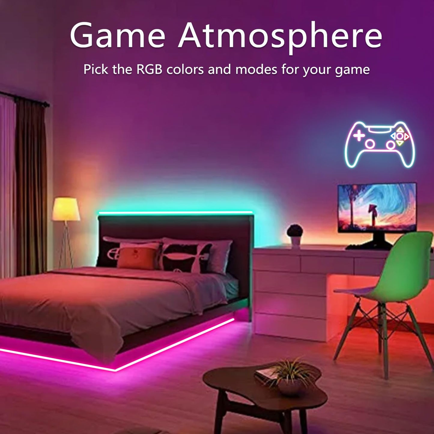 Bvokon 80FT RGB Neon Rope Lights, Flexible LED Strip with App/Remote, Music Sync, IP65 Waterproof