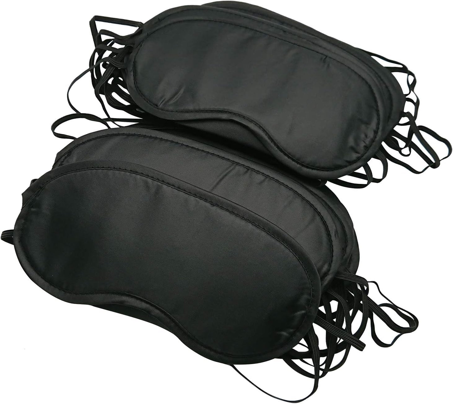 100 Pcs Eye Mask Sleep Blindfold with Nose Pad and Elastic Strap for Travel Sleep, Game Sleeping, Black