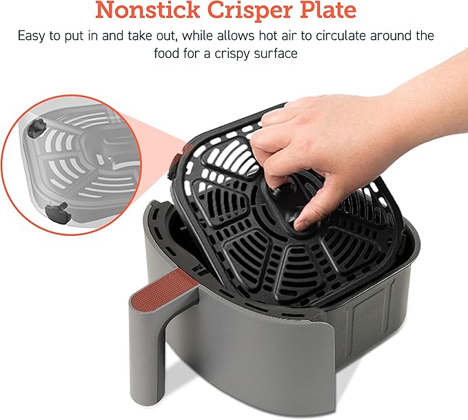 COSORI Air Fryer 4 Qt, 7 Cooking Functions Airfryer, 150+ Recipes on Free App, 97% less fat Freidora de Aire, Dishwasher-safe, Designed for 1-3 People, Lite 4.0-Quart, Smart, Truffle Gray