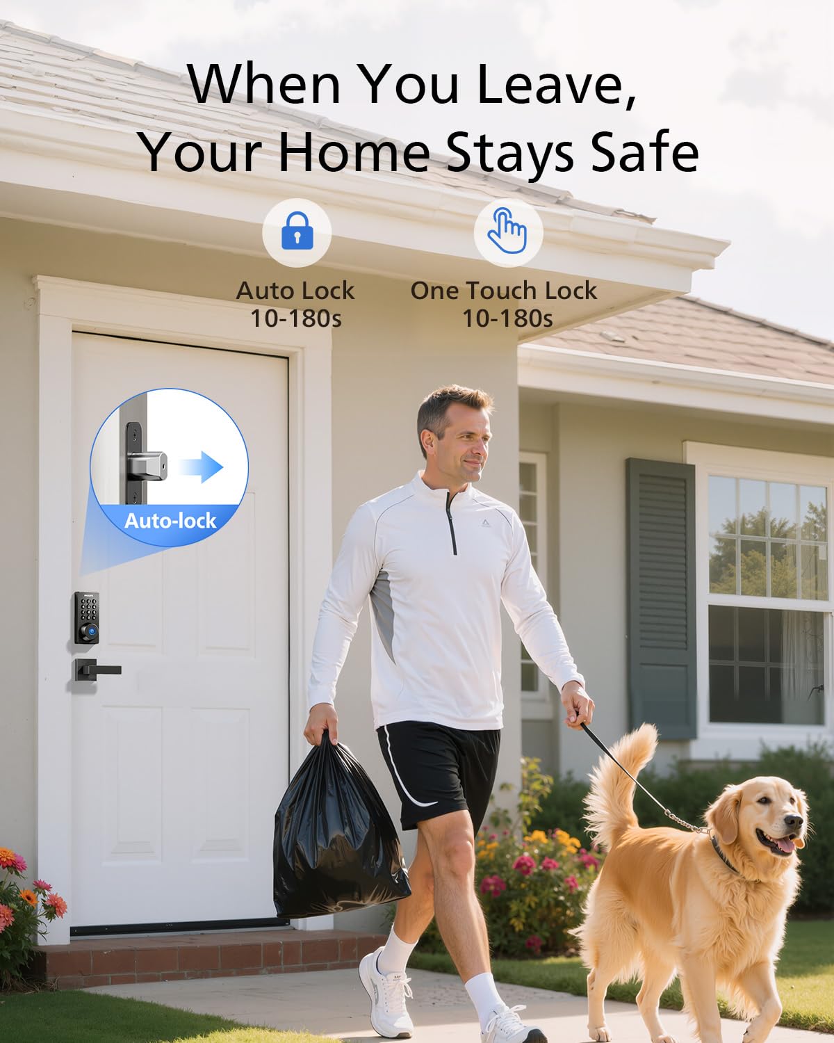 Philips Wi-Fi Door Lock, WiFi Smart Lock Keyless Entry Deadbolt for Front Door, Compatible with Alexa & Google Assistant, Remote Control, Built-in WiFi, APP Fingerprint Passcode Unlock, Auto Locking