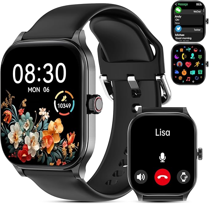 Smart Watch for Women Men(Answer/Make Call), Smartwatches with Heart Rate/SpO2/Sleep/Stress Monitor, IP68 Waterproof Activ...