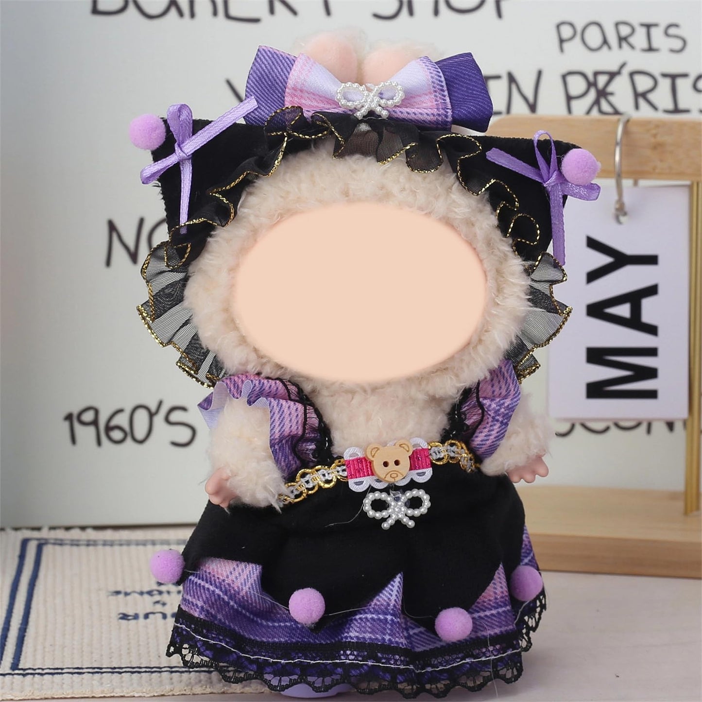 6 Pack Doll Clothes for 17 cm Doll, Exquisite Luxury Designer Outfits with Hats & Accessories, Cute Doll Clothing Set Suitable for Dress up Unique Style (No Dolls)