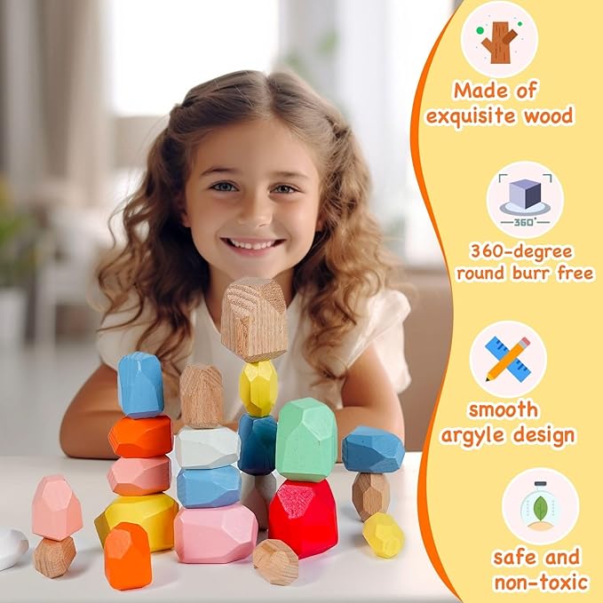 OPPA Wooden Stacking Stones
