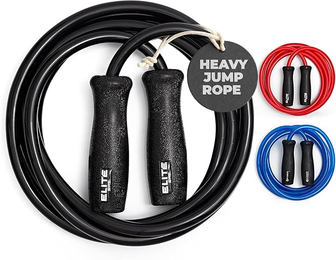 Elite Jumps Muay Thai 2.0 Weighted Jump Rope - Designed for High-Intensity Training, Muay Thai, & MMA Workouts - Heavy 1.3...