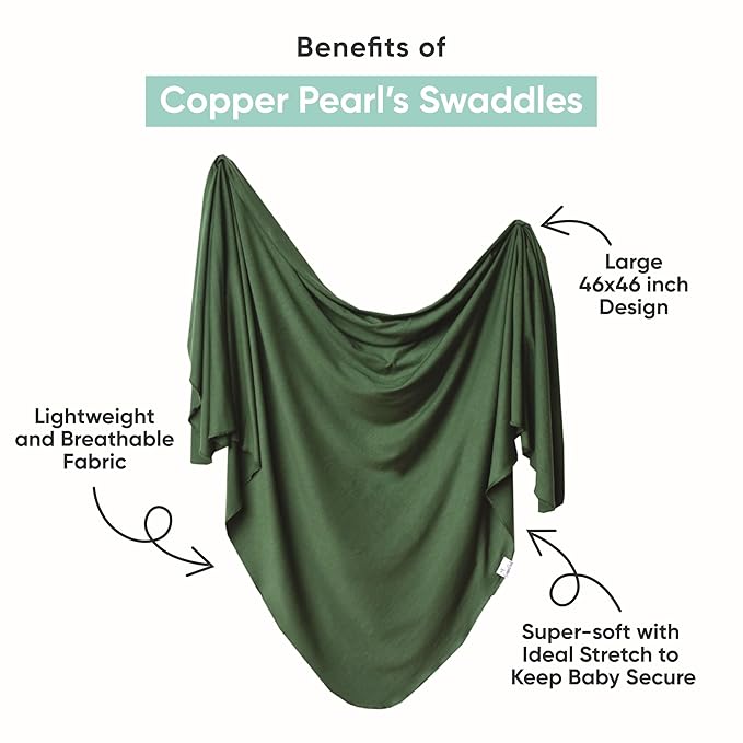 Copper Pearl Baby Swaddle Blanket - Premium Knit Baby Blanket, Large Soft Stretchy Receiving Blankets for Baby Boy and Girl, Swaddles for Newborn, Infant, and Toddler (Camel)