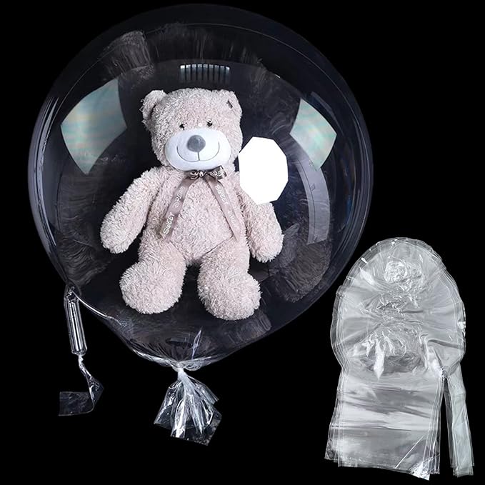 Large Clear Balloons for Stuffing, 10pack Big Extra Wide Mouth Bubble BoBo Balloons, Giant Wrap Gifts for Mother's Day/Bri...