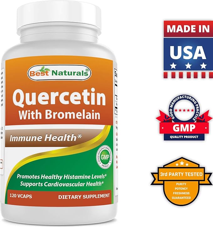 Best Naturals MK-7 Vitamin K2 100 mcg & Quercetin with Bromelain 800 mg