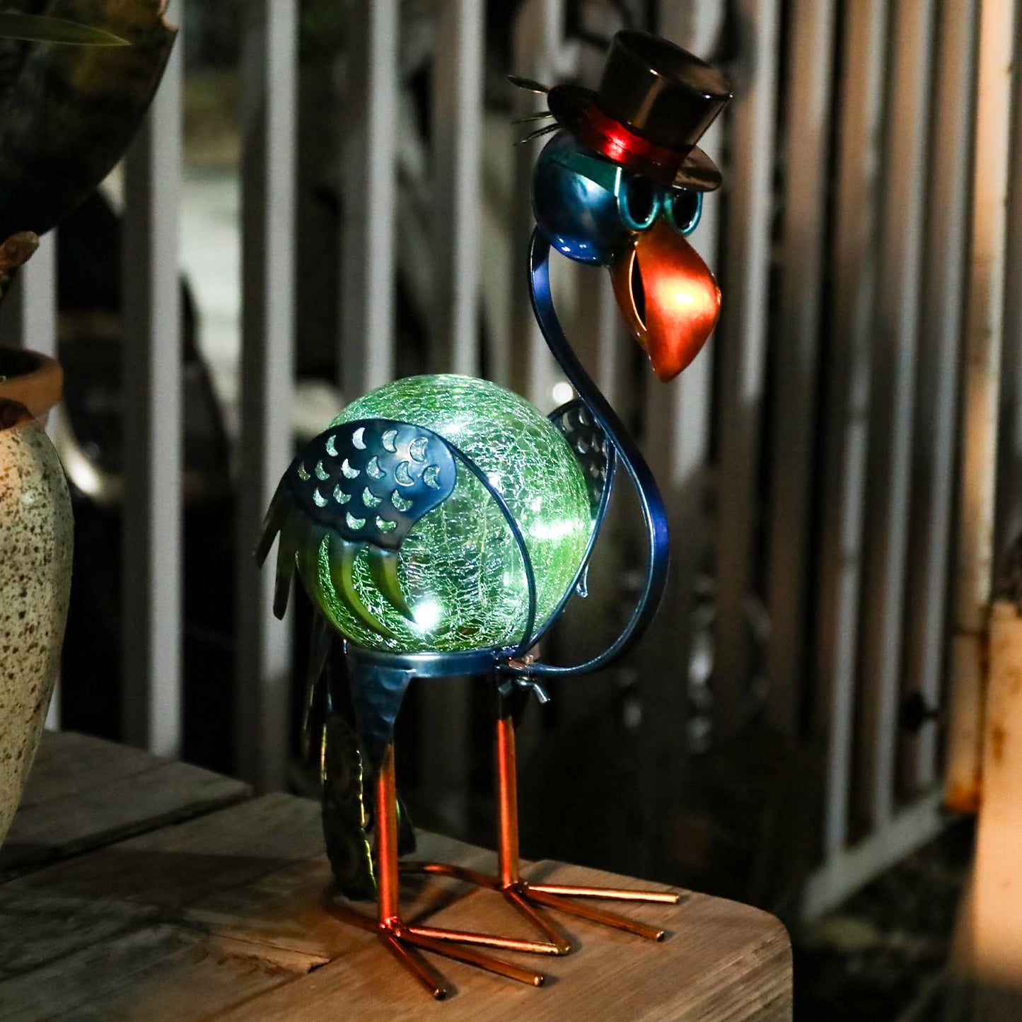 Mumtop Peacock Solar Lights Outdoor  Solar Lantern Outdoor Decorative Waterproof Led Peacock Lights Tabletop Decorations For Patio Garden Yard Outside Decor  Peacock
