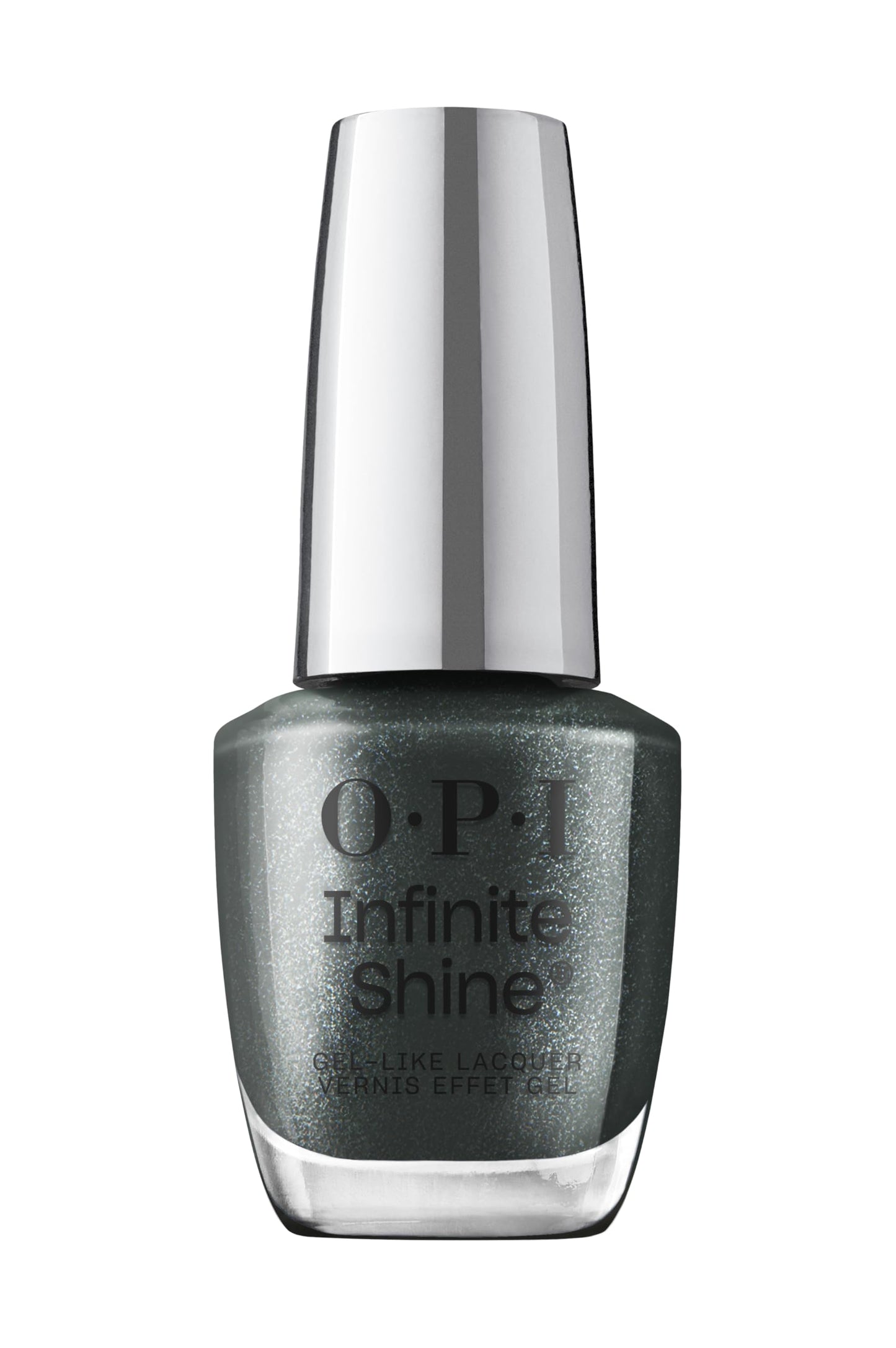 OPI Infinite Shine Get in Platform-ation | Opaque Dark Midnight Blue Silver Shimmer Long Wear Gel Like Nail Polish | What's Your