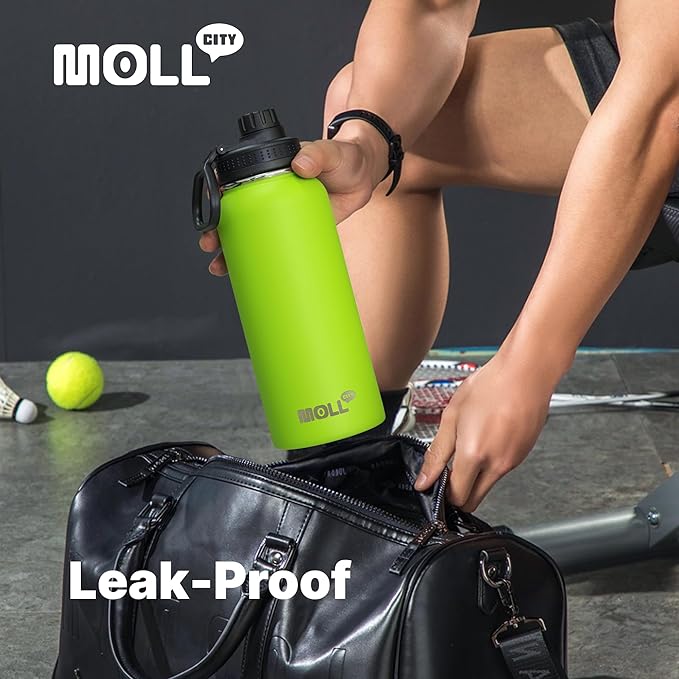 Insulated Water Bottle-32 oz Stainless Steel Vacuum Wide Mouth Sports Flask with Silicone Boot-Reusable Metal Leak Proof Travel Water Bottle for Girls Boys, BPA-Free(Purple Pink)