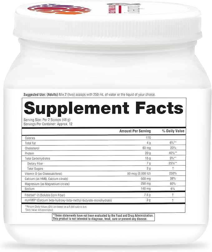 Youtheory Muscle Guard Protein GLP-1 Support - Whey Protein Powder Supplement - for GLP-1 Users - Supports Muscle & Bone - with myHMB, Calcium & Vitamin D - 20.5 oz Powder