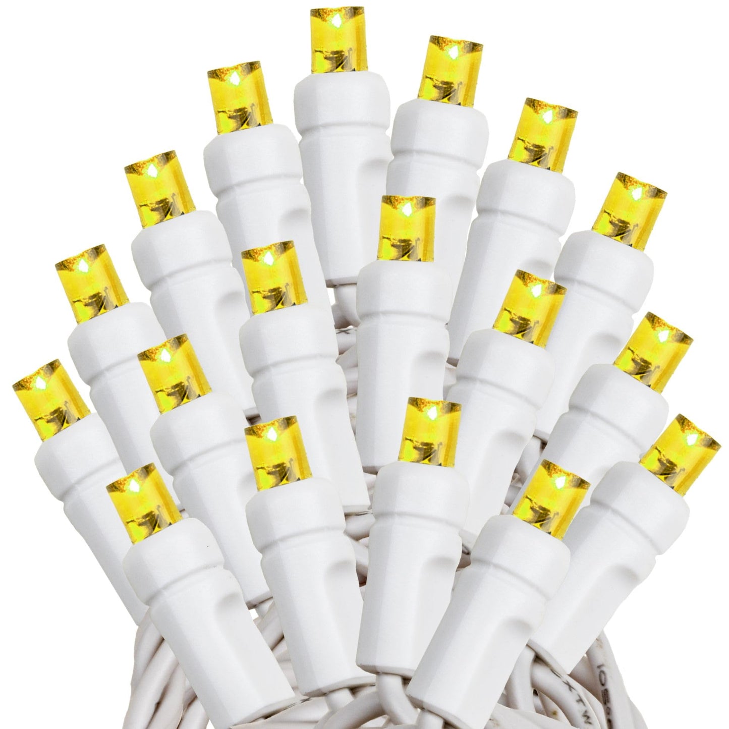 Novelty Lights 50 Light LED Mini String Light Set, Yellow, 25 Feet, Copper Wire, Outdoor Wedding Patio Lighting