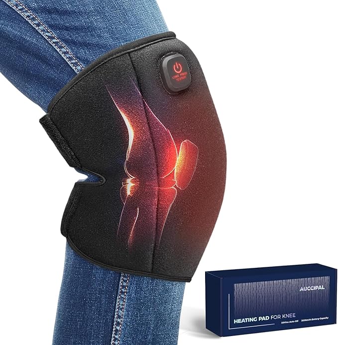 Heating Pad for Knee Cordless, Heated Knee Brace with 3000mAh Large Battery Capacity, Knee Warmer for Arthritis Injury Spr...