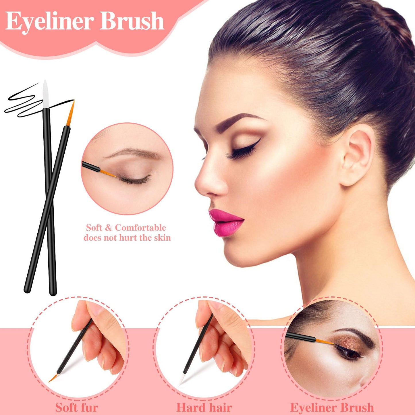 Disposable Makeup Applicators Tools Kit, 100 Mascara Wands 100 Lipstick Applicators 50 Disposable Eyeliner Brushes 10 Eye Shadow