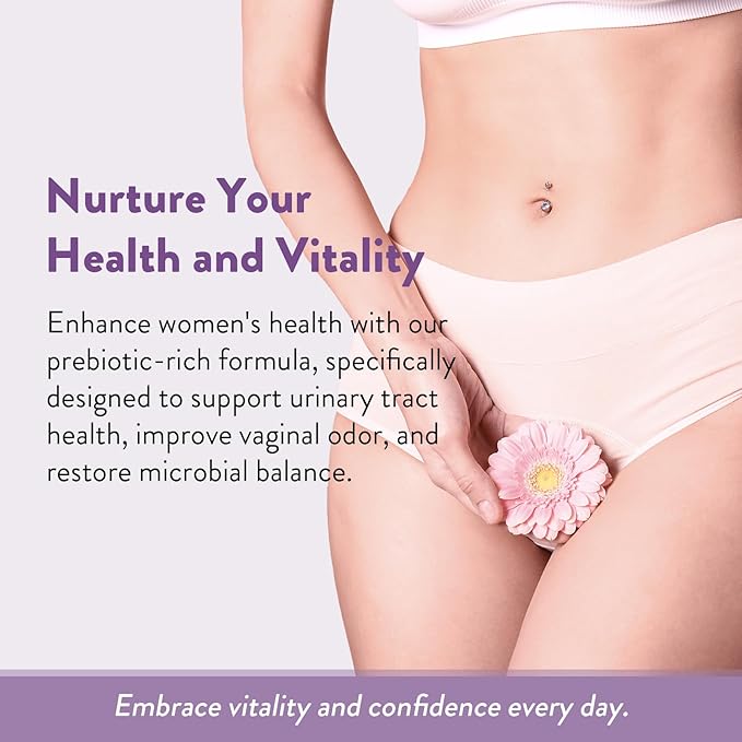 Vaginal Probiotics for Women, pH Balance & Vaginal Health with 70 Billion CFU & Prebiotics - Supports Odor Control, Urinary Tract & Digestive Health - Shelf Stable, Lactobacillus Blend, 60 Capsules