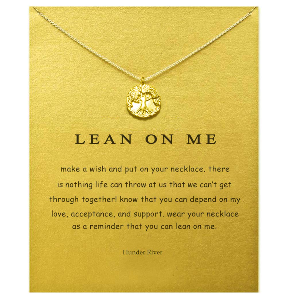 Baydurcan Friendship Tree of Life Necklace with Message Card Gift Card (tree of life)
