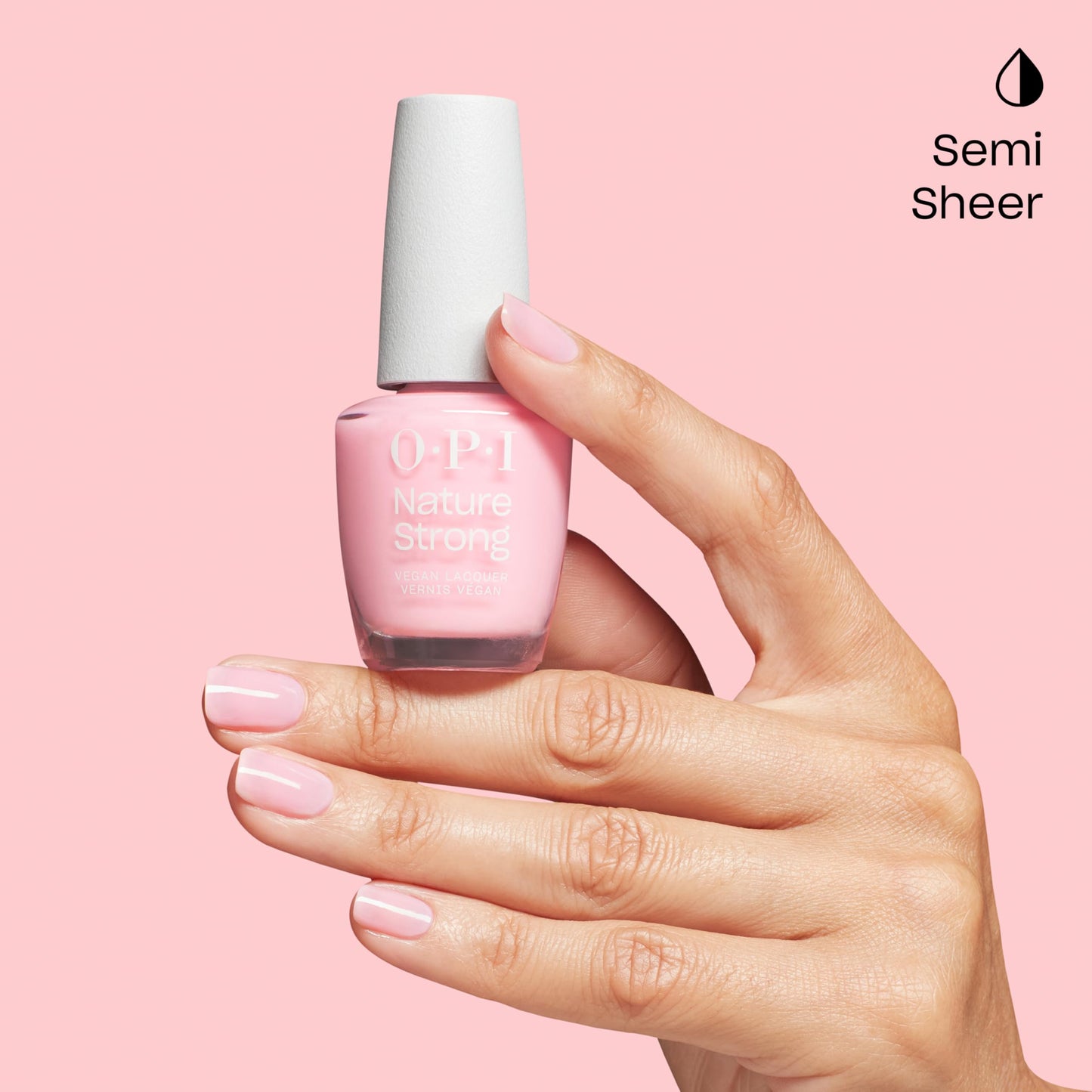 OPI Nature Strong Blossom Into Awesome | Semi-Sheer Soft Warm Pink Crme Natural Origin Nail Polish LE | Plant Based, Vegan, Crue