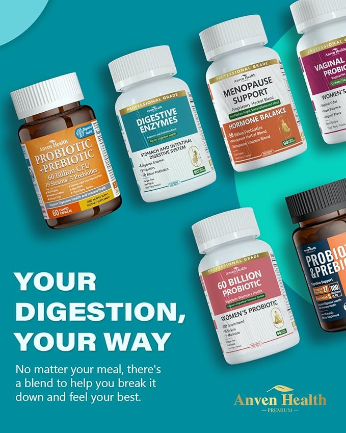 Digestive Enzymes with Probiotics Prebiotics for Women Men - Multi Enzyme for Bloating Relief, Gas, Constipation, Digestive & Gut Health, Vegan & Non-GMO | 90 Capsules