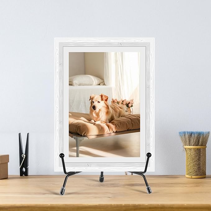 2 Pack Improved Anti-Slip Plate Stands, 6 Inch Black Iron Display Stands for Frames, Pictures, Photos, Books, Decorative Plates and Artworks