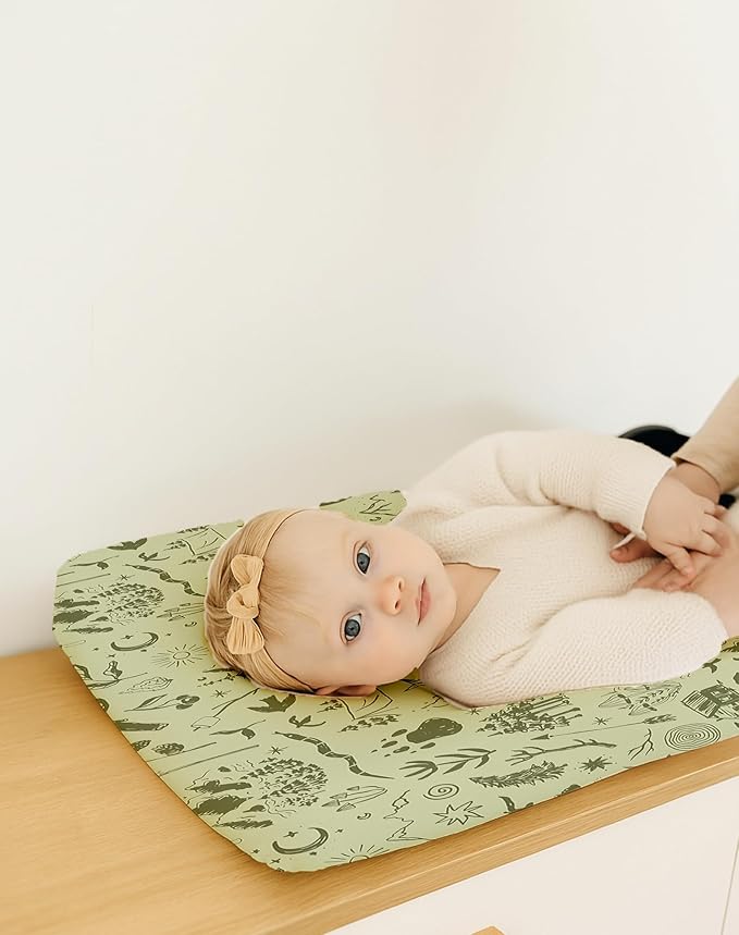 Changing Pad Cover for Baby Boys Girls 2 Pack, Fits Standard 32”×16” Changing Table Pads, Silky Breathable Stretch Knit, Machine Washable (Bear Tracks)