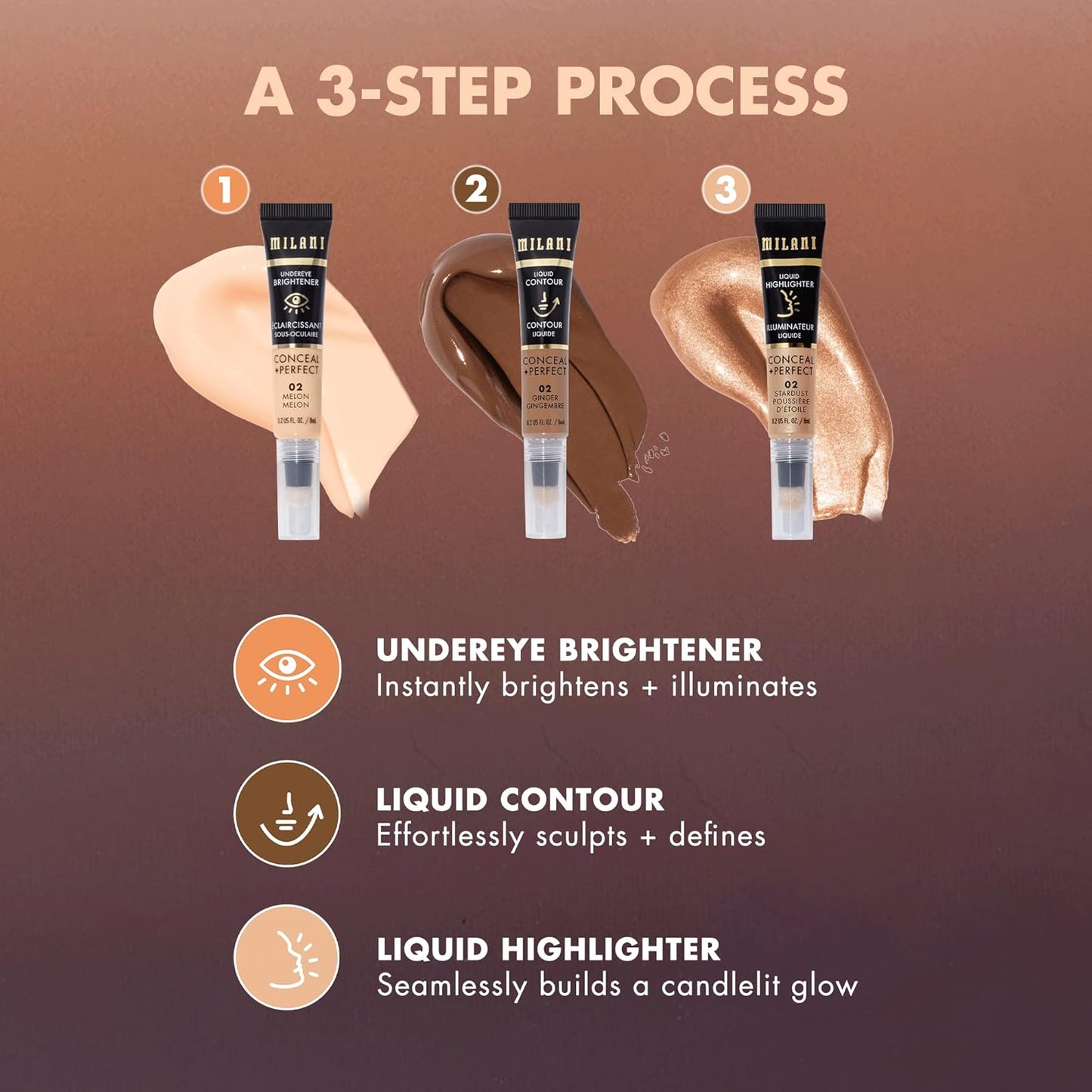 Milani Conceal + Perfect Liquid Contour for Added Definition, Face Lift Collection - Cocoa