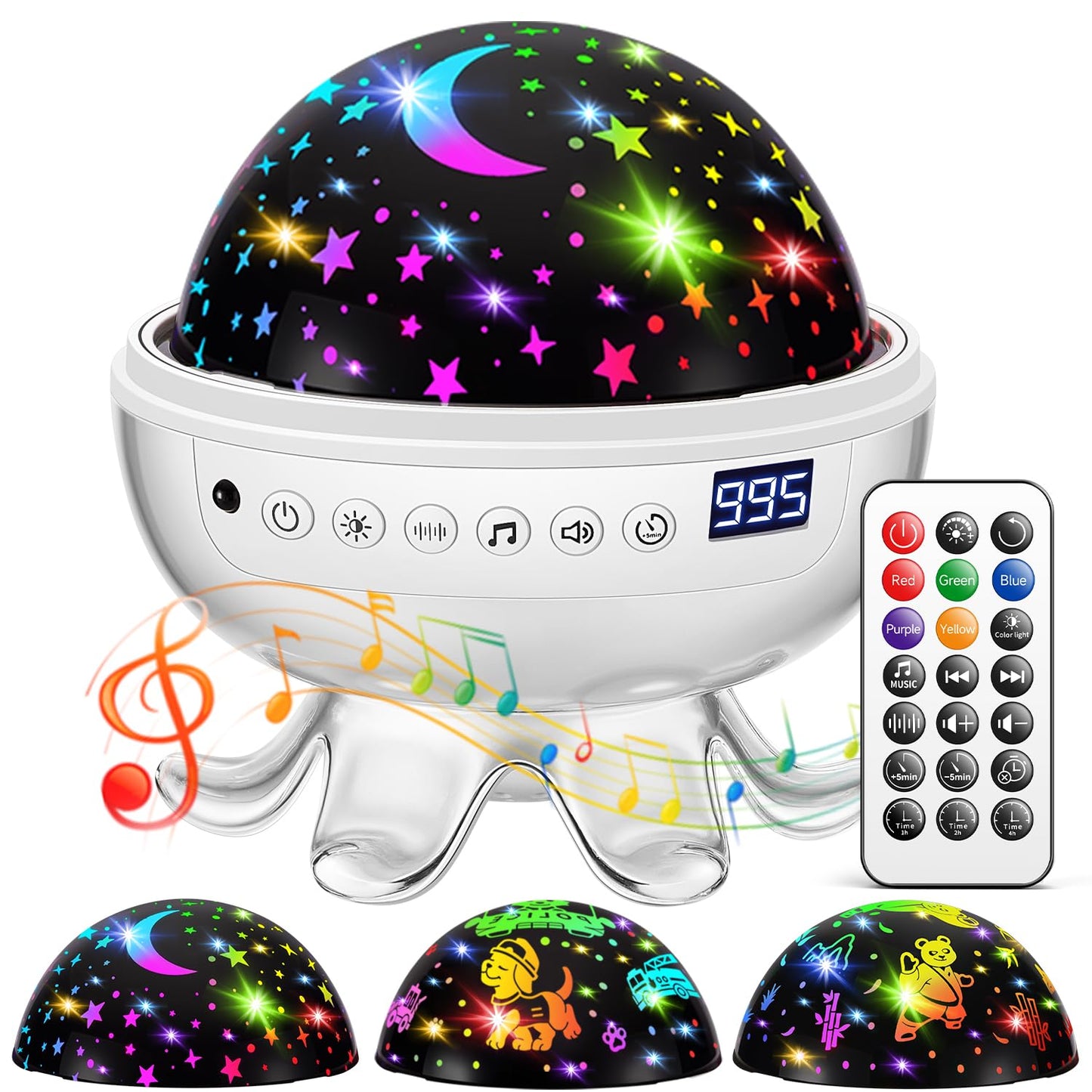 Star Projector For Kids Night Light Projector  ?3 Films+ 30 Sounds? Lullaby Sound Machine Baby Sound Machine With Light  ?93 Effects+ Remote? Best Toys For Kids Toys  [3 Brightness+ Timer]