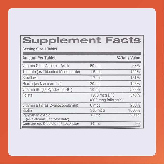 Rugby Nephro-Vite Vitamin B and C Complex Tablets - Dietary Supplement - 100 Count (1 Pack)