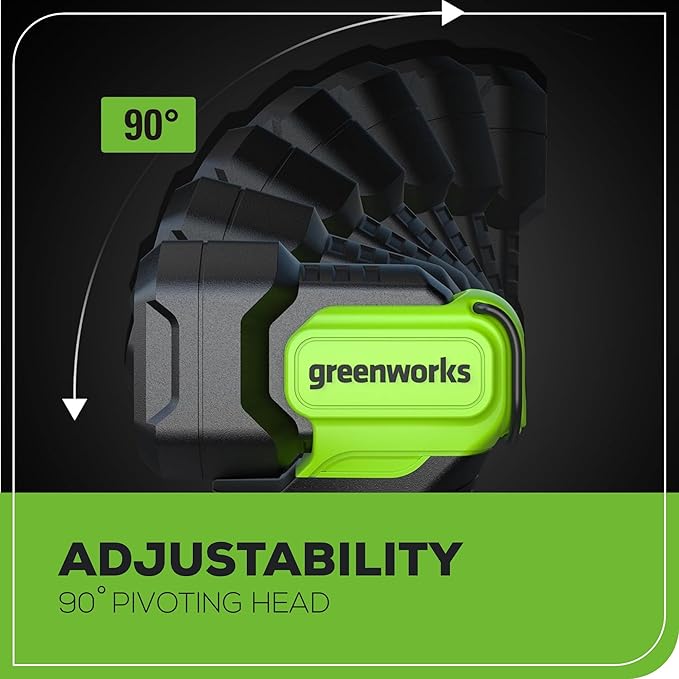 Greenworks 24V Cordless LED Flashlight Kit, 200lm Handheld Light, 2Ah Battery and Charger Included