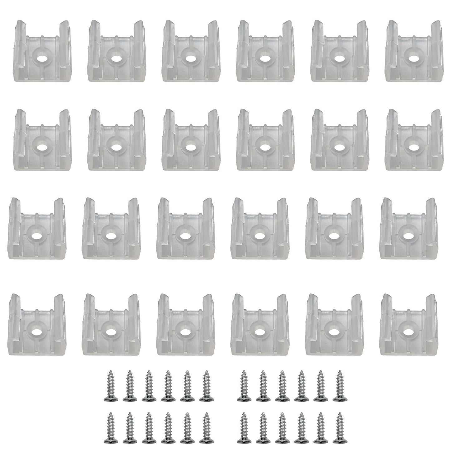 GYGhaoho LED Strip Light Clips, 120pcs, Plastic, 13mm/0.51inch, White, Model GHR00101