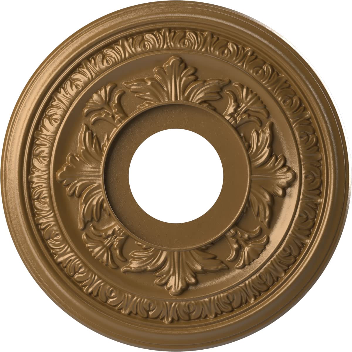 Ekena Millwork Cmp13Bacgh Baltimore Thermoformed Pvc Ceiling Medallion (Fits Canopies Up To 5 1/4), 13Od X 3 1/2Id X 3/4P, Metal