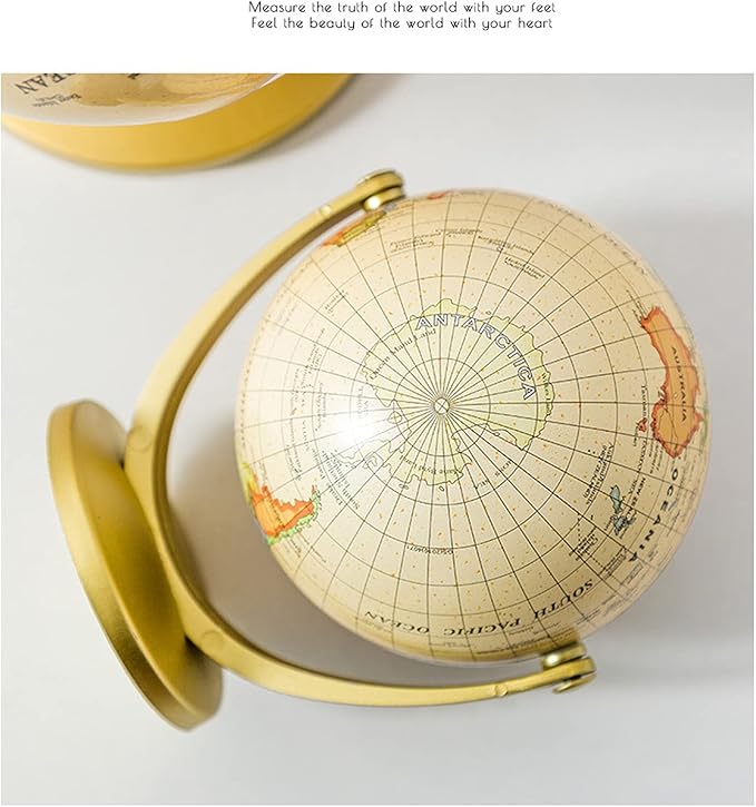 World Globe for Adults, Clear Plastic, Political Map, Desktop Rotating Earth Geography Globe